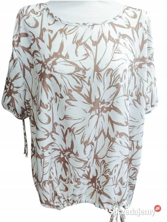 BLUZKA DAMSKA Z WIĄZANIEM WZORY KWIATOWE LUZ łódzkie Pątnów