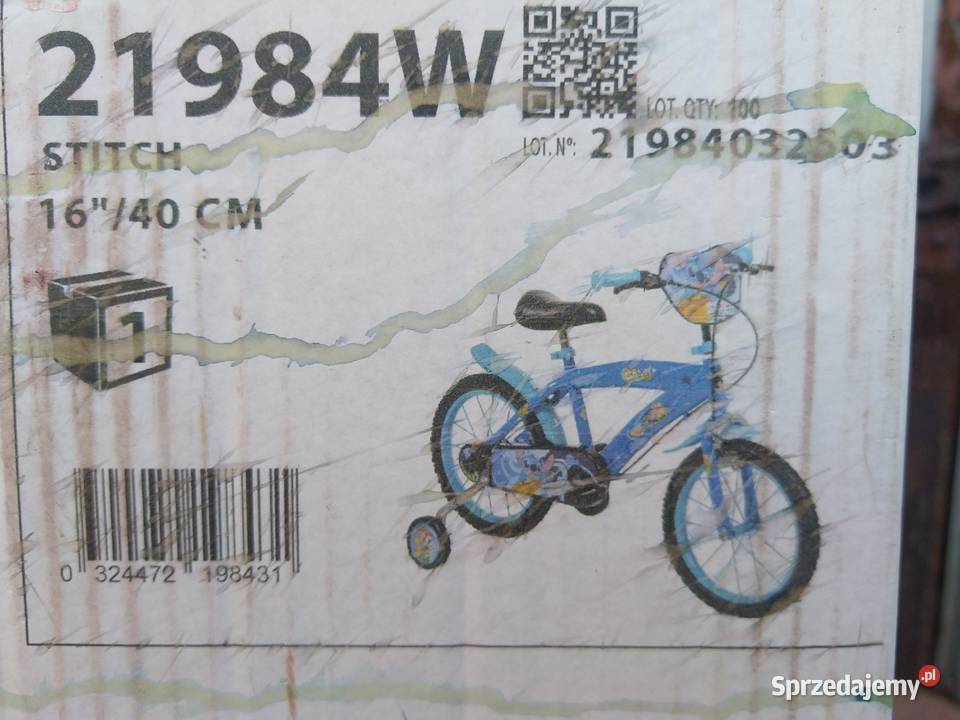 NAJTANIEJ Rower Dziecięcy STITCH 16 40 Niebieski Zabrze