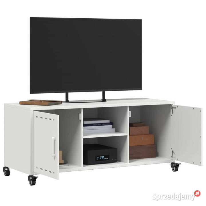Szafka RTV biała 1005x39x435 stal WM846667 Warszawa