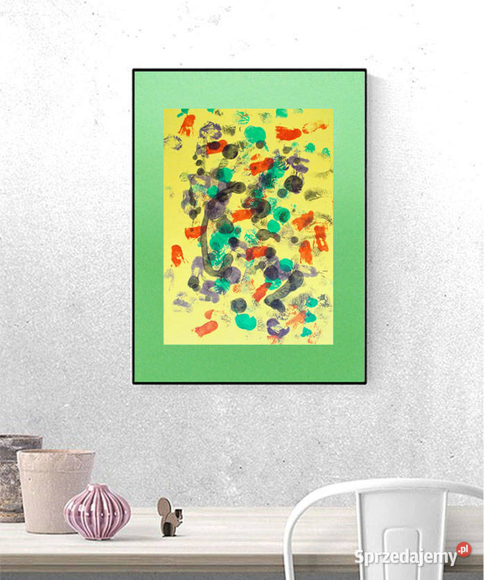 abstrakcyjny rysunek abstrakcja obraz grafika do wielokolorowy Kraków