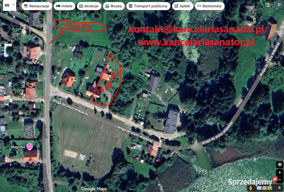 Udziały w prawie własności dwóch działek 75 Syndyk sprzeda Pustniki