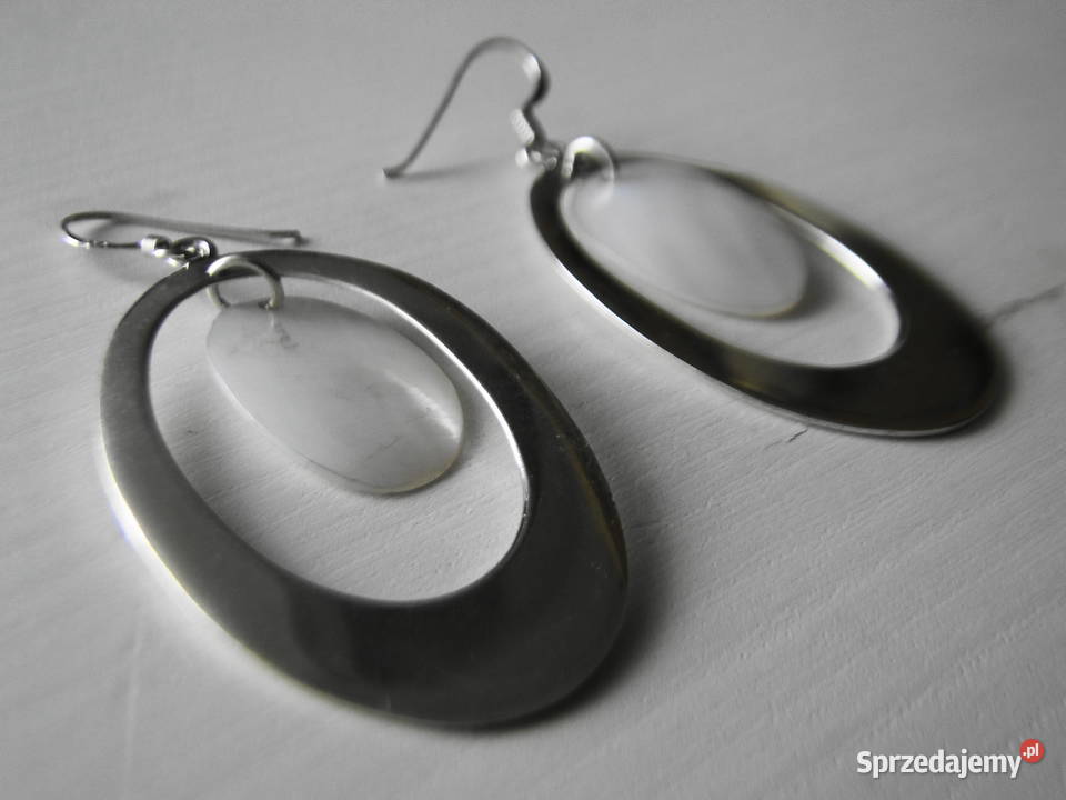 Piękne kolczyki srebro 925 i masa perłowa Warszawa