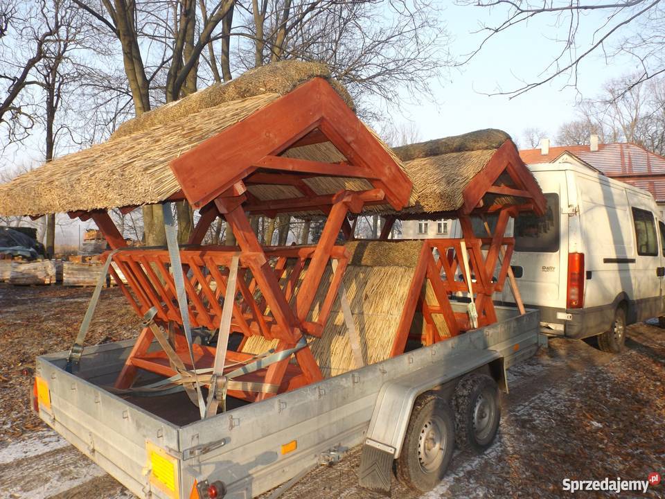 Paśnik karmnik zwierząt z drewna pod strzechą Konin sprzedam