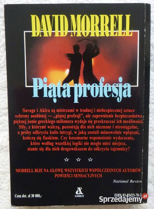 Piąta profesja David Morrell Proza i poezja Warszawa