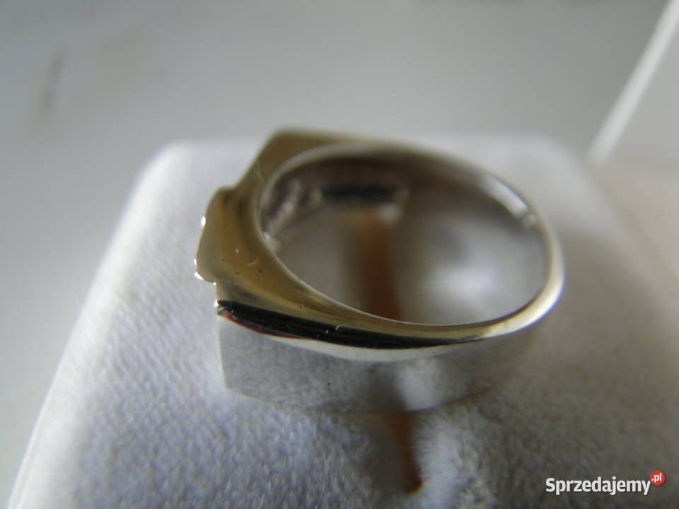 Solidny pierścieńsygnet srebro 925 srebro Pierścionki Warszawa