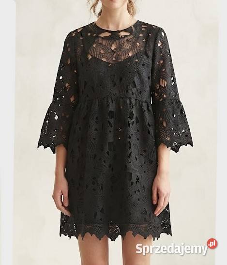 Czarna Sukienka koronkowa XL L MiLady oversize czarny mazowieckie Warszawa