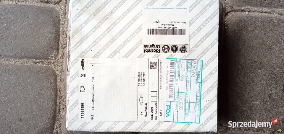 Klocki hamulcowe przód Fiat Doblo Opel Combo podkarpackie Sokołów Małopolski