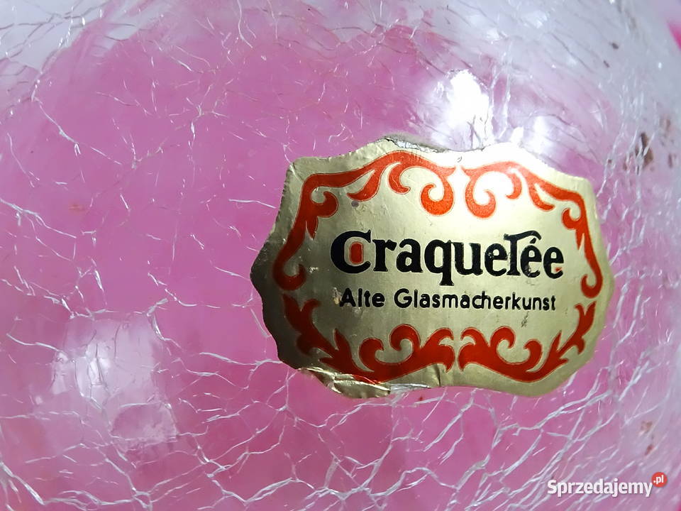 Wazon Kula Szkło Krakle Spękane Craquele Vintage sprzedam