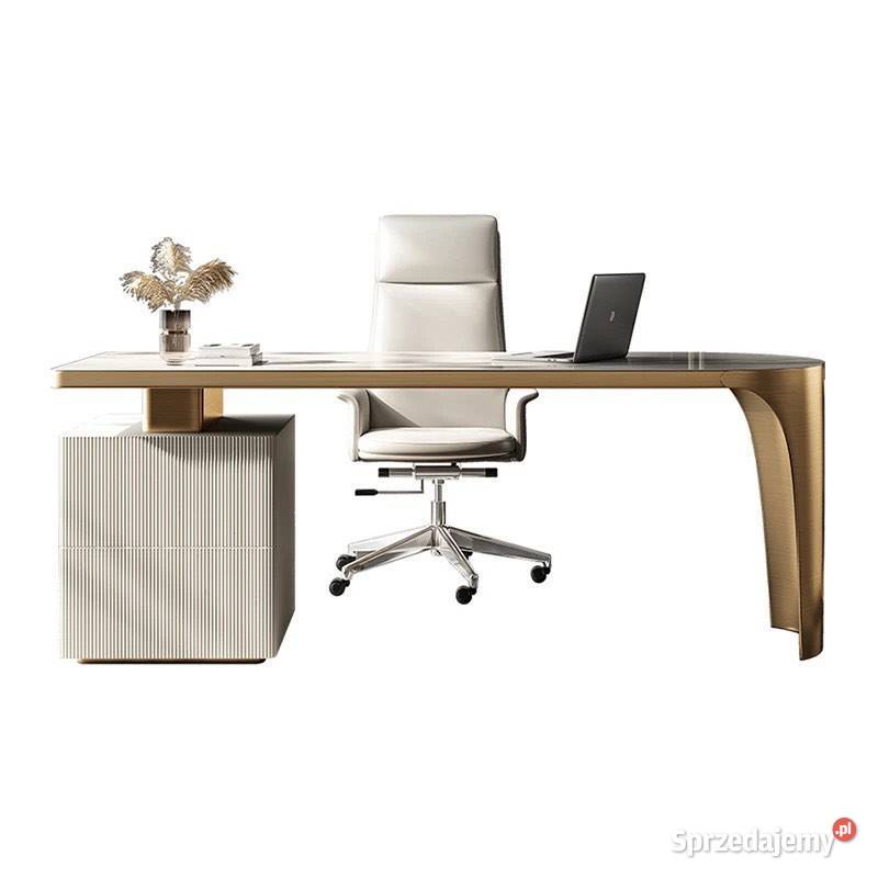 Nowoczesne białe złote biurko nierdzewnej ACŁ 70cm Nowy Sącz sprzedam