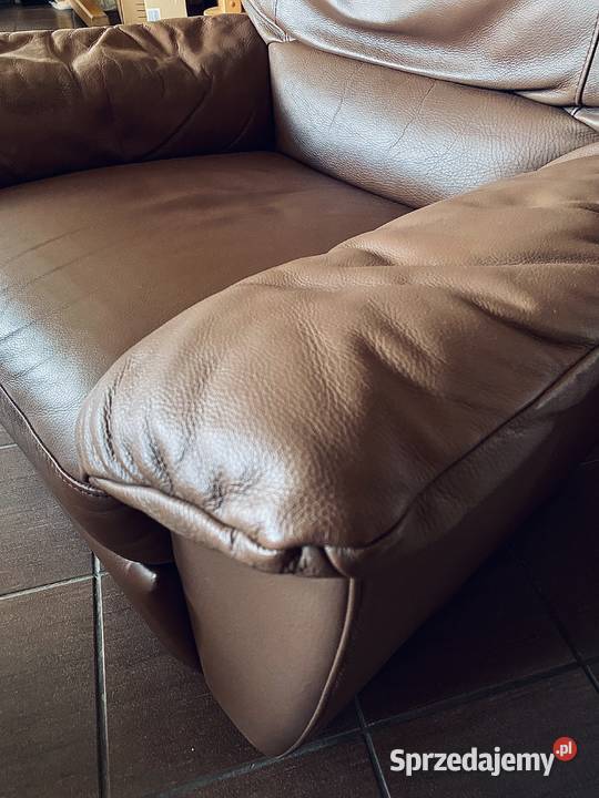 Fotel Rozkładany Relax Bujany Skóra Kolor Lubin