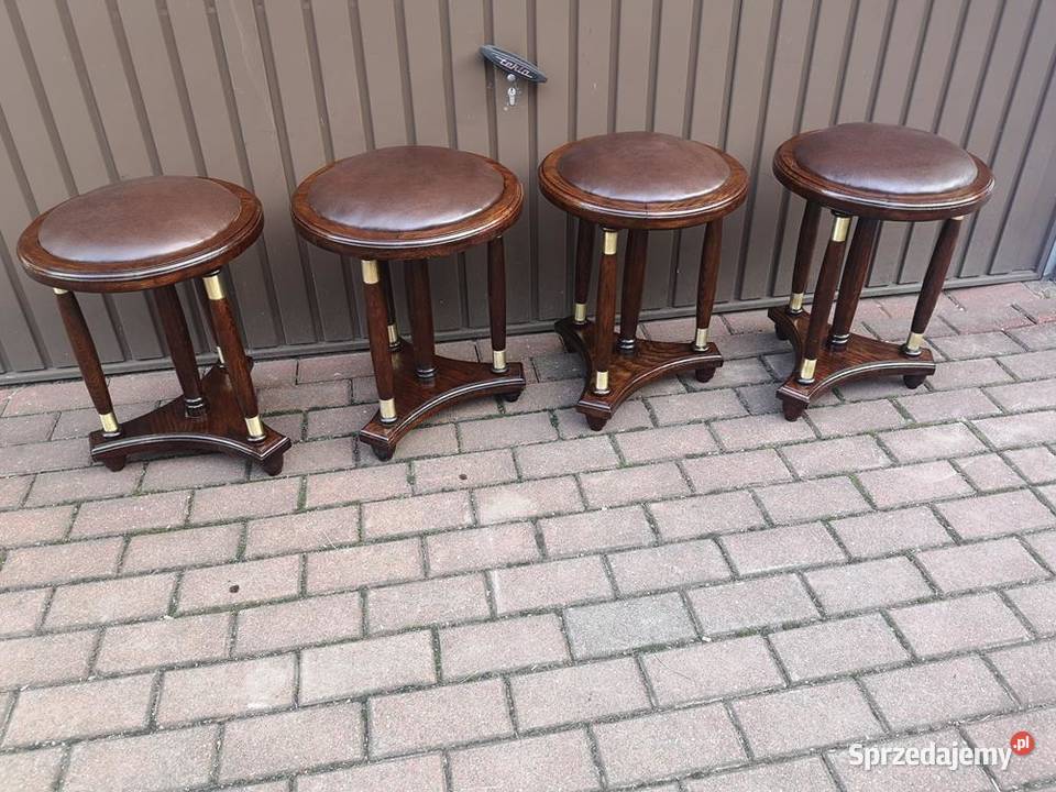 StołekTaboret Dębowy Lata 2030 Stary Antyk Swarzędz