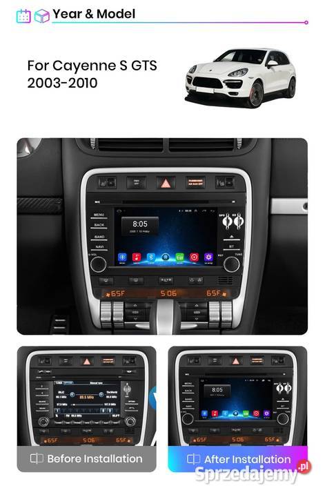 Radio Android 2din Porsche Cayenne 0410r 2GB gps Ożarowice