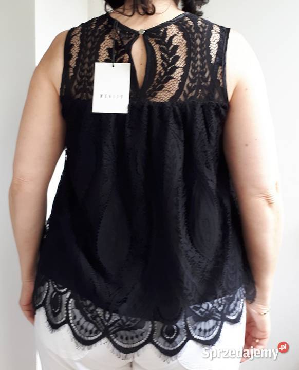 Bluzka czarna koronka Mohito XS 34 top Nowa Warszawa