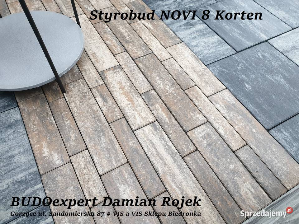 Piękny nowoczesny model KOSTKA brukowa Styrobud NOVI Korten
