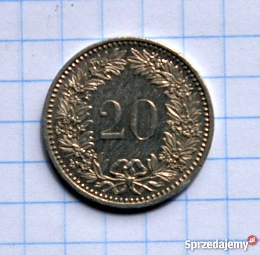 20 RAPPÓW 20 CENTYMÓW 1984 SZWAJCARIA Piszczac