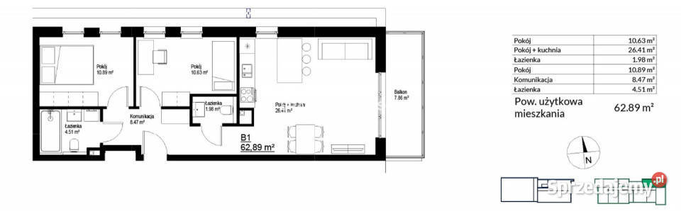 Sprzedam mieszkanie Kraków Bieżanów 6289m2 3
