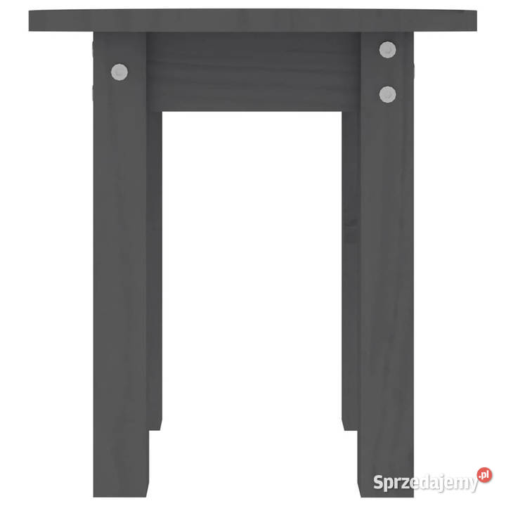 Stolik kawowy szary 35x35 lite drewno sosnowe