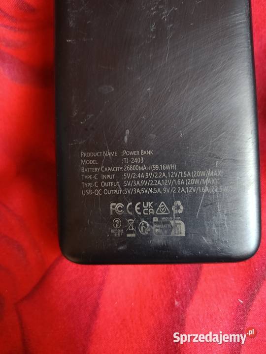 Powerbank 26800 mAh Szybkie Ładowanie 225W PD Piekary Śląskie