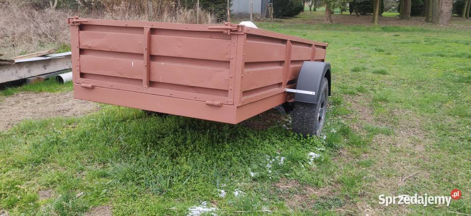 Przyczepa jednoosiowa rolnicza ogrodnicza leśna nieuszkodzony podkarpackie Trzciana