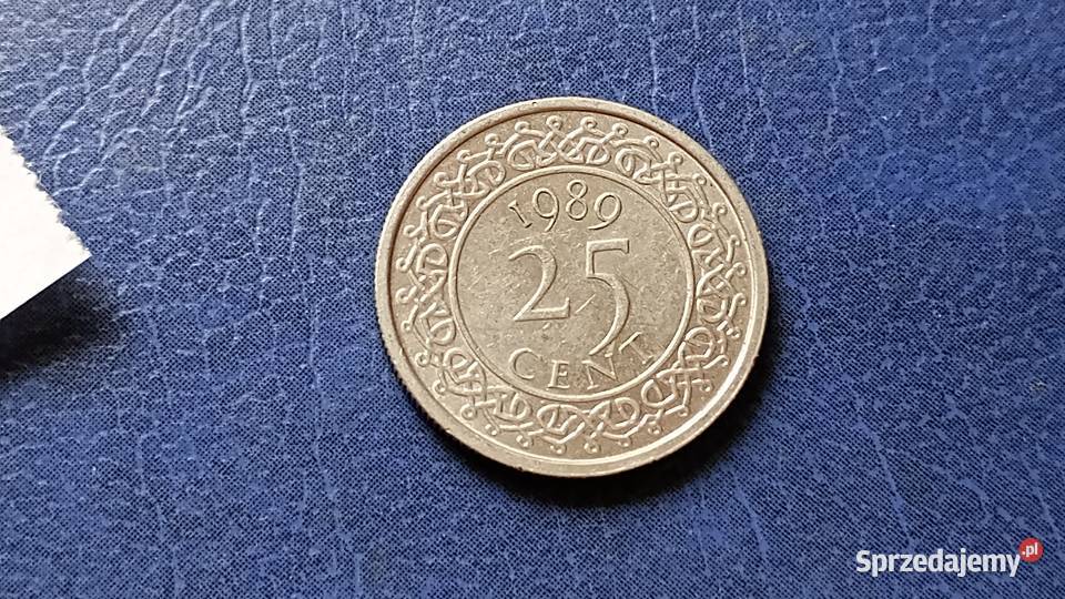 Stare monety 25 cent 1989 Surinam Lesko