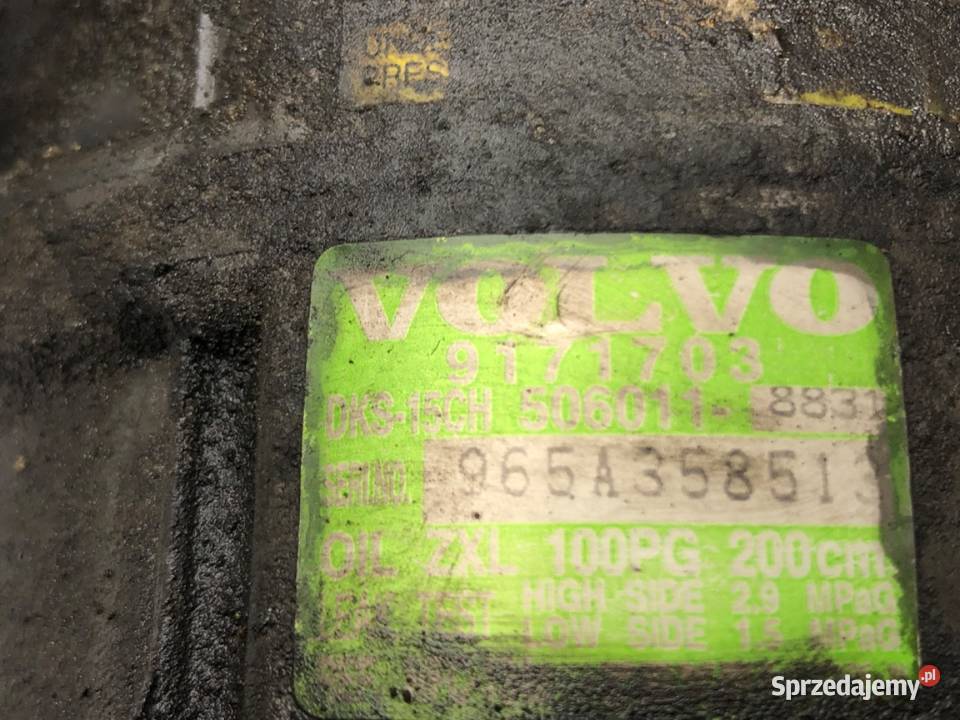 SPRĘŻARKA KLIMATYZACJI VOLVO S70 9171703 24 193 Klimatyzacja podkarpackie