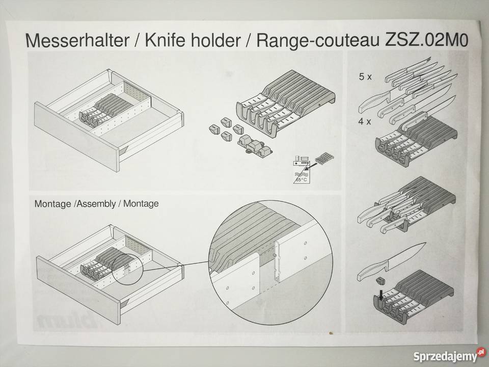 Wkłady do szuflad ORGALINE firmy BLUM Warszawa