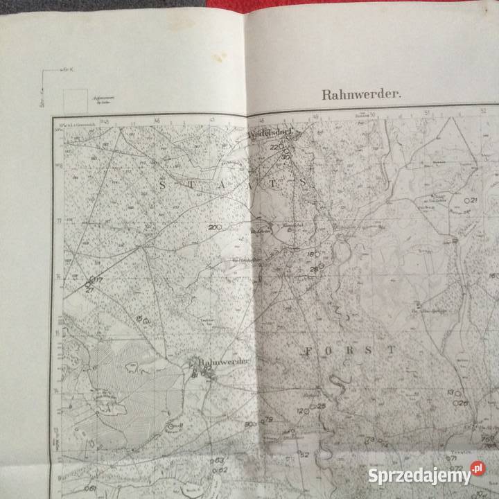 1208 Niemiecka Mapa Prostyni Szczecin