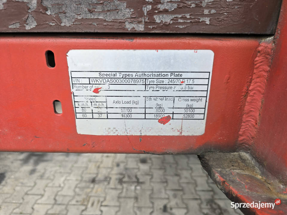 Naczepa niskopodwoziowa KASSBOHRER LB3E Rudolfowo