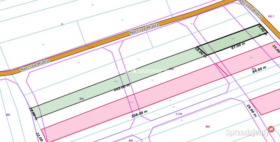 Grunt Kraków 3704m2 258m