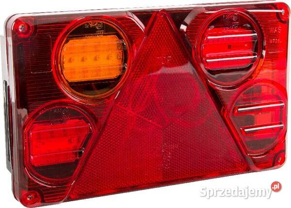 Lampa tylna zespolona LED lewa prostokątna 1224V Oświetlenie Kamionna