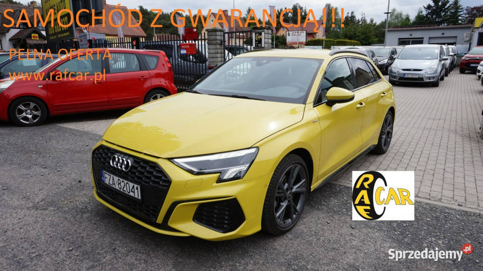 Audi A3 Sportback super stan Gwarancja 8Y 2020 lakier metallic Zielona Góra