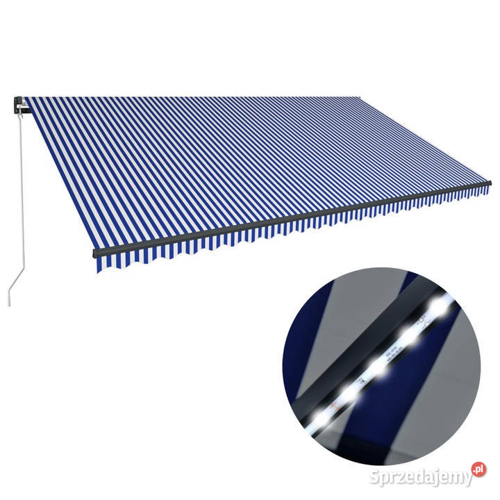 Ręcznie zwijana markiza z LED 600 x 300 Markizy i osłony