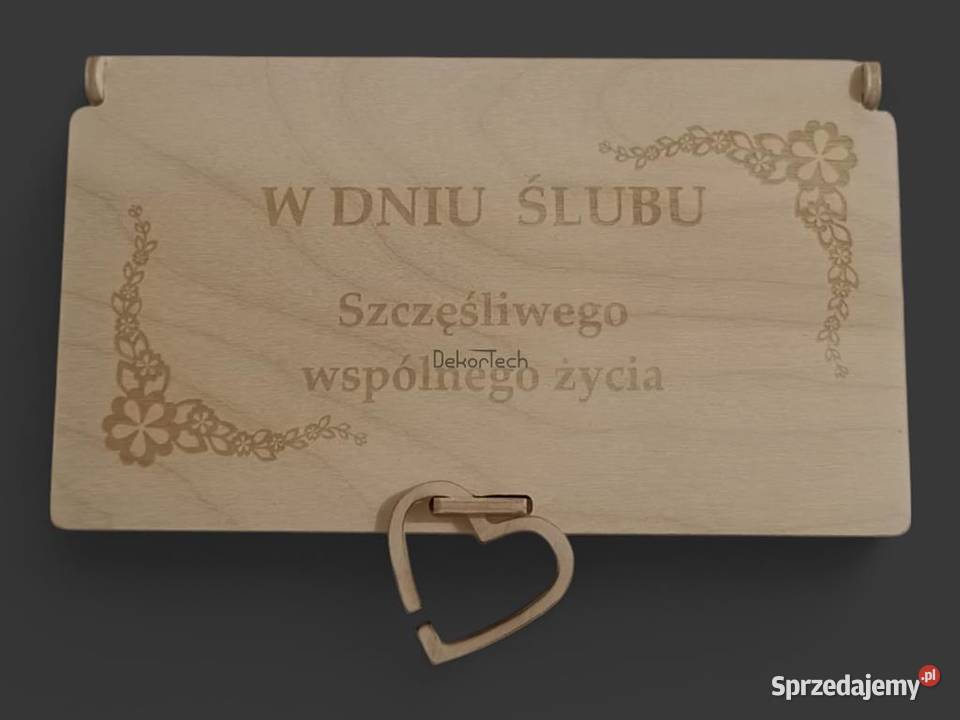 Pudełko opakowanie na pieniądze banknoty prezent Chomranice