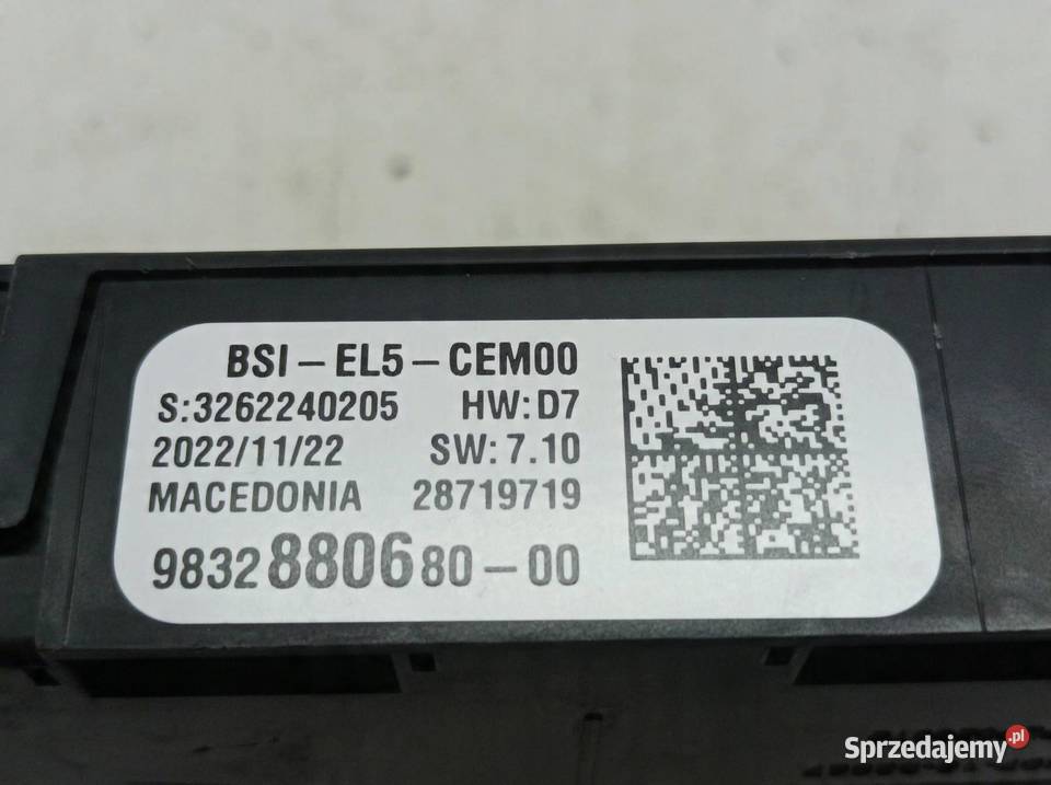 SKRZYNKA BSI 9832880680 EL5CEM00 Peugeot 3008 II