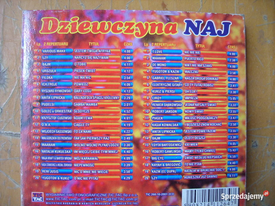 Płyta CD Dance DZIEWCZYNA NAJ 2001 2 CD Wołów sprzedam