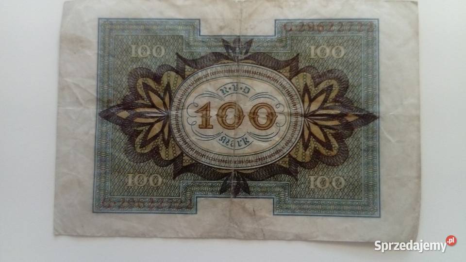 Banknot 100 marek 1920 r Mosina