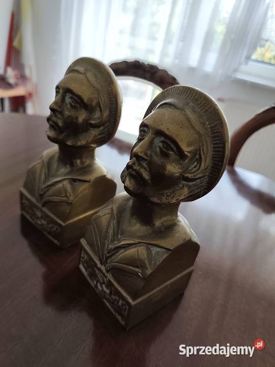 Podpórki do książek popiersia mosiądz Budzyń