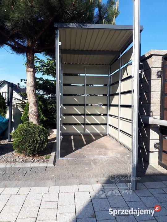 Wiata śmietnikowa spad tył 1x15m antracyt śląskie Katowice