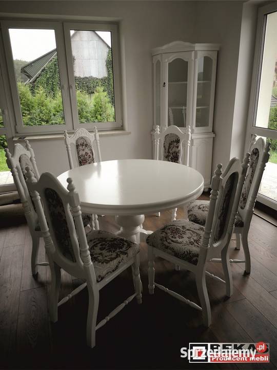 Śliczna Biała Witryna Narożna Stół Komoda Dąb Kredensy i witryny Meble Polańczyk sprzedam