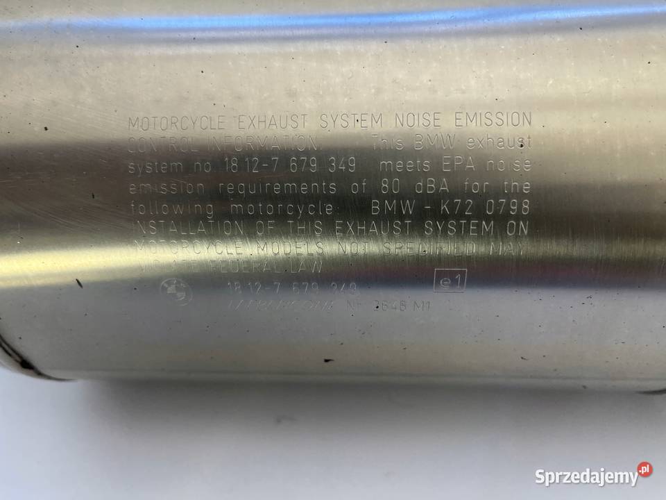 BMW F 650 GS 850 GS K72 Tłumik Wydech oryg Łobżenica
