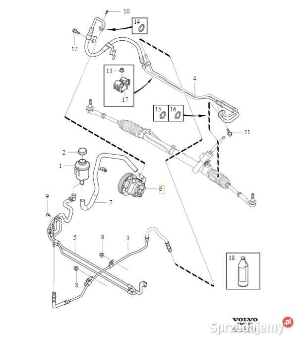 VOLVO S80 pompa ukladu wspomagania kierownicy 44 Gadgety motoryzacyjne dolnośląskie Bielany Wrocławskie sprzedam