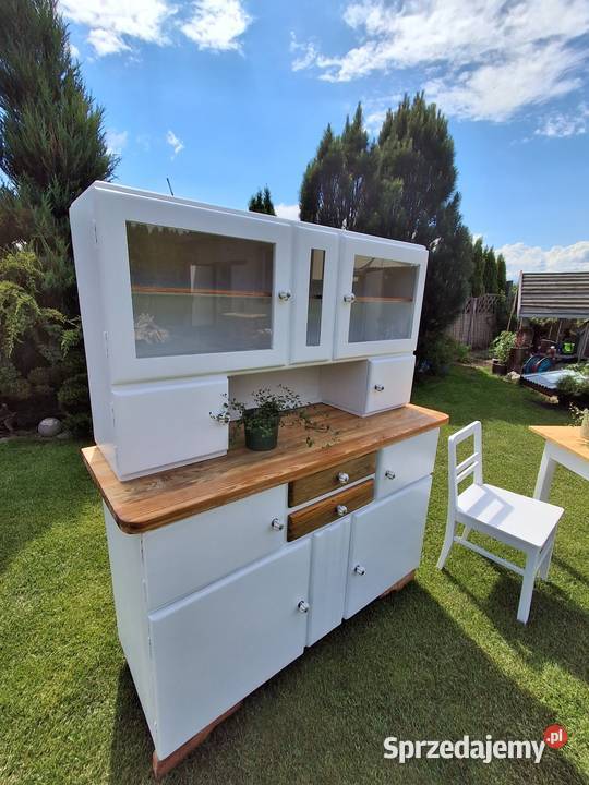 Kredens kuchenny PRL z zestawem 150cm