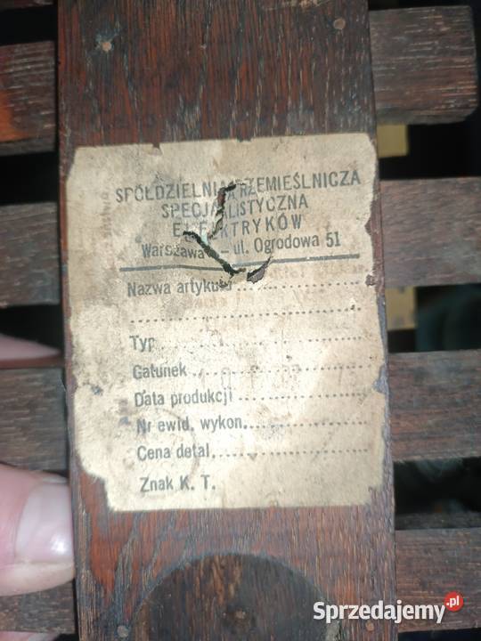 Lampka PRL z 75r Zakłady specjalistyczne Serock