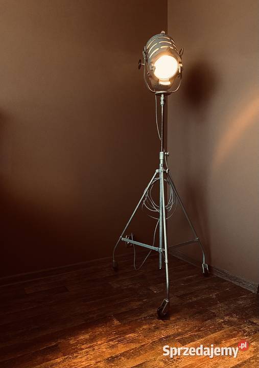 Zabytkowa lampa filmowa PRL Vintage loft