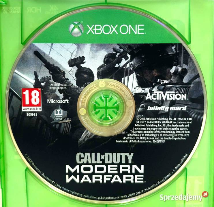 Xbox One Call of duty Modernwarfare Gry na konsole Elbląg