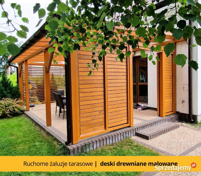 Ruchome Żaluzje Tarasowe Drewniane wielkopolskie