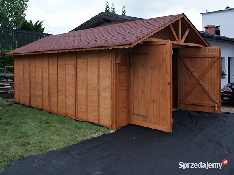 Garaż 1 drewniany 3x45 dwuspadowy garaże śląskie