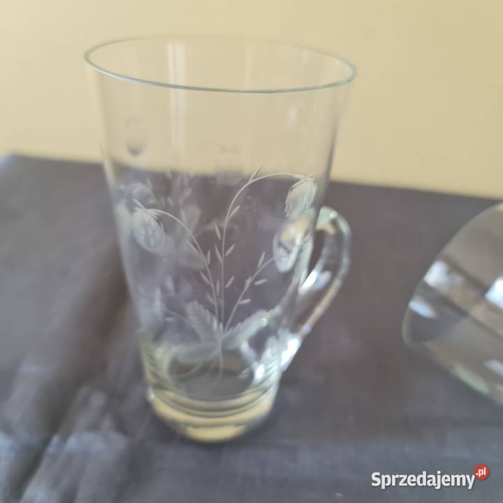 Szklanki z uchem Okres PRLu Warszawa