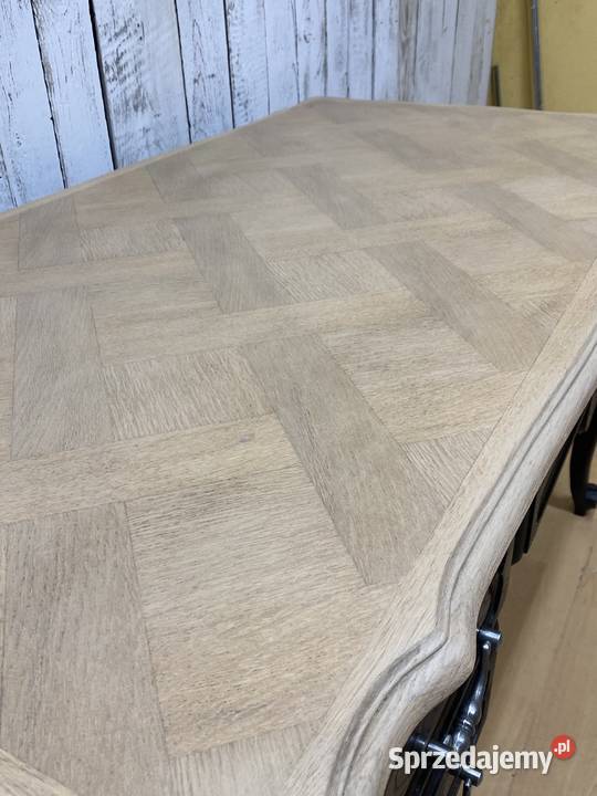 Biurko dębowe odnowione Francja II pół XX wieku 134cm wielkopolskie Poznań