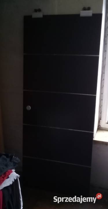 Sprzedam drzwi wewnętrzne szklane czarne 84.5cm Częstochowa